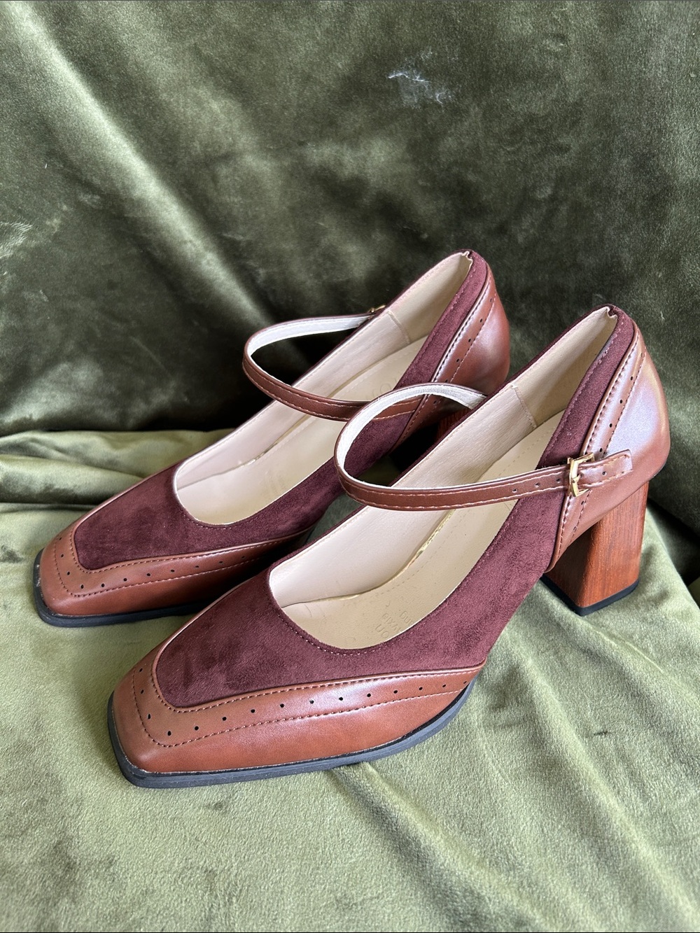 Heels. Brown leather and brown suede size 40